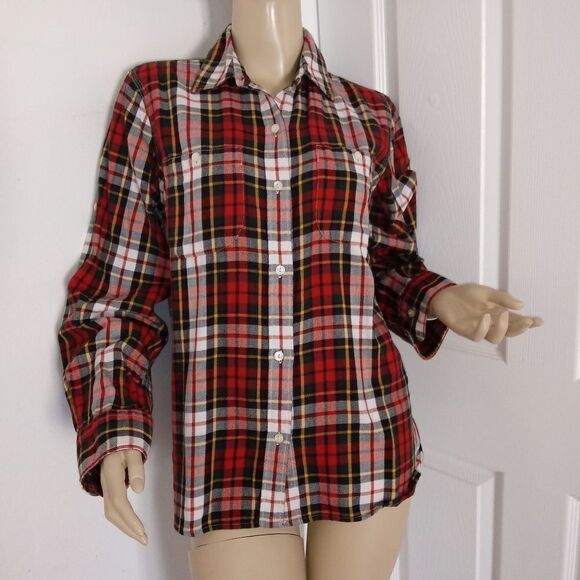 Lauren Ralph Lauren Tops - Ralph Lauren Plaid Long Roll Up Sleeve